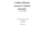 Lattice-Based Access Control Models