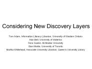 Considering New Discovery Layers