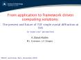 From application to framework driven computing solutions: PowerPoint PPT Presentation