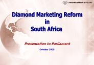 Presentation to Parliament