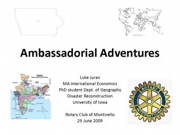Ambassadorial Adventures