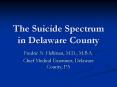 The Suicide Spectrum in Delaware County PowerPoint PPT Presentation