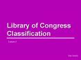 Library of Congress Classification PowerPoint PPT Presentation