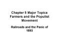 Chapter 5 Major Topics Farmers and the Populist Movement PowerPoint PPT Presentation