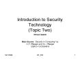 Introduction to Security Technology Topic Two PowerPoint PPT Presentation