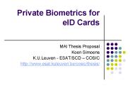 Private Biometrics for eID Cards