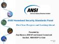 ANSI Homeland Security Standards Panel PowerPoint PPT Presentation