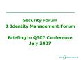 Security Forum PowerPoint PPT Presentation