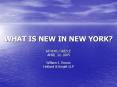 WHAT IS NEW IN NEW YORK PowerPoint PPT Presentation