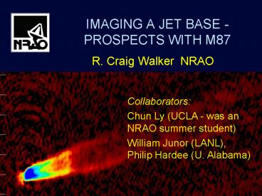 IMAGING A JET BASE - PROSPECTS WITH M87