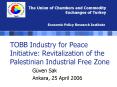 TOBB Industry for Peace Initiative: Revitalization of the Palestinian Industrial Free Zone PowerPoint PPT Presentation