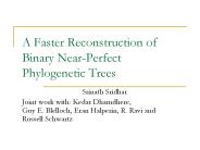 A Faster Reconstruction of Binary Near-Perfect Phylogenetic Trees