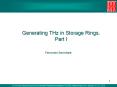Generating THz in Storage Rings. PowerPoint PPT Presentation