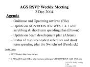 AGS RSVP Weekly Meeting