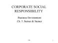 CORPORATE SOCIAL RESPONSIBILITY PowerPoint PPT Presentation