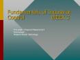 Fundamentals of Industrial Control        WEEK 3 PowerPoint PPT Presentation