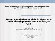 Forest simulation models in Germany: main developments and challenges