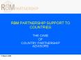 RBM PARTNERSHIP SUPPORT TO COUNTRIES PowerPoint PPT Presentation