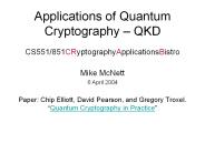 Applications of Quantum Cryptography 