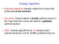Greedy Algorithm PowerPoint PPT Presentation