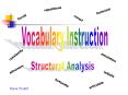 Vocabulary Instruction PowerPoint PPT Presentation