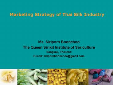 Marketing Strategy of Thai Silk Industry