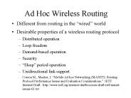 Ad Hoc Wireless Routing