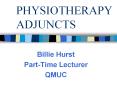 PHYSIOTHERAPY%20ADJUNCTS PowerPoint PPT Presentation
