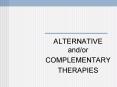 ALTERNATIVE andor PowerPoint PPT Presentation