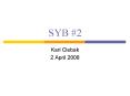 SYB PowerPoint PPT Presentation