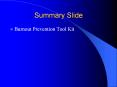 Summary Slide PowerPoint PPT Presentation