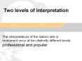 Two levels of interpretation PowerPoint PPT Presentation