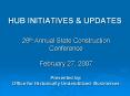 HUB INITIATIVES PowerPoint PPT Presentation