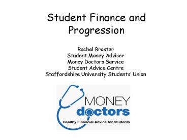 Student Finance and Progression