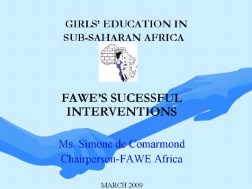 GIRLS EDUCATION IN SUBSAHARAN AFRICA