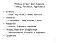 Whitley: Chap 1:Beh Science: Theory, Research, Application PowerPoint PPT Presentation