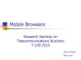 Mobile Browsers PowerPoint PPT Presentation