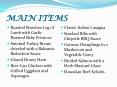 MAIN ITEMS PowerPoint PPT Presentation