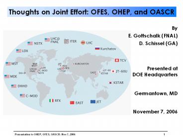 E. Gottschalk (FNAL)