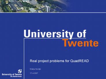Real project problems for QuadREAD
