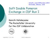 Soft Double Pomeron Exchange in CDF Run I