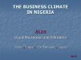 THE BUSINESS CLIMATE IN NIGERIA PowerPoint PPT Presentation