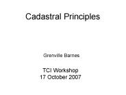 Cadastral Principles