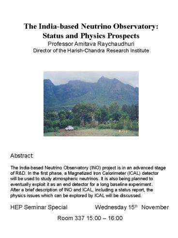 The India-based Neutrino Observatory: Status and Physics Prospects