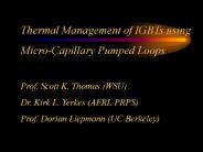 Thermal Management of IGBTs using