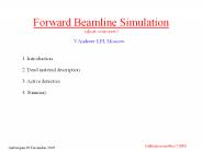 Forward Beamline Simulation (short overview)