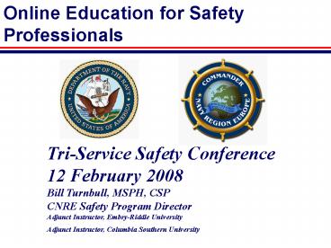 Online Education for Safety