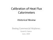 Calibration of Heat Flux Calorimeters Historical Review