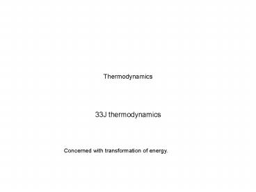Thermodynamics