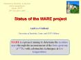 Status of the MARE project PowerPoint PPT Presentation